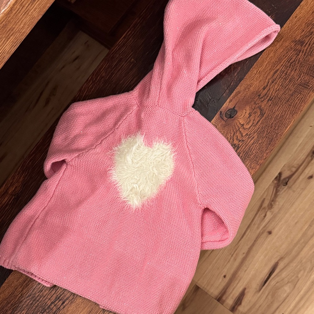 Hatley Pink Hooded baby cardigan